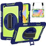 For Samsung Galaxy Tab S6 Lite P610/P615 360 Degree Rotation Contrast Color Shockproof Silicone + For Samsung Galaxy Tab S6 Lite P610/P615