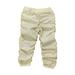 Kids Boys Girls Pants Solid Color Mid High Waisted Jogger Pleated Cargo Loose Casual Sweat 12 Months To 7 Years Vacation Holiday Pant For School