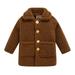 Toddler Winter Coats For Girls Long Winter Warm Hooded Outwear Girls Denim Jackets Brown 120