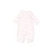 Child of Mine by Carter's Long Sleeve Onesie: Pink Floral Motif Bottoms - Kids Girl's Size Medium