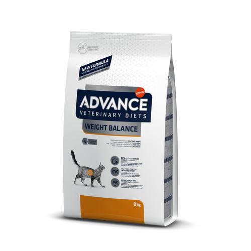 2x 8kg Veterinary Diets Weight Balance Advance Katzenfutter trocken