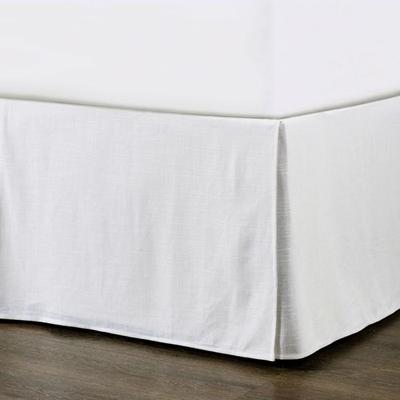 Hera Kick Pleat Bedskirt White, Queen, White