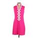 Vince Camuto Casual Dress - Shift V Neck Sleeveless: Pink Solid Dresses - Women's Size 2