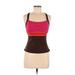 Speedo Active Tank Top: Brown Activewear - Women's Size 8