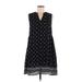 Old Navy Casual Dress - Mini V Neck Sleeveless: Black Dresses - Women's Size Medium