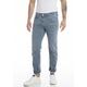 Slim-fit-Jeans REPLAY "Anbass" Gr. 33, Länge 34, blau (avion blue) Herren Jeans Slim Fit