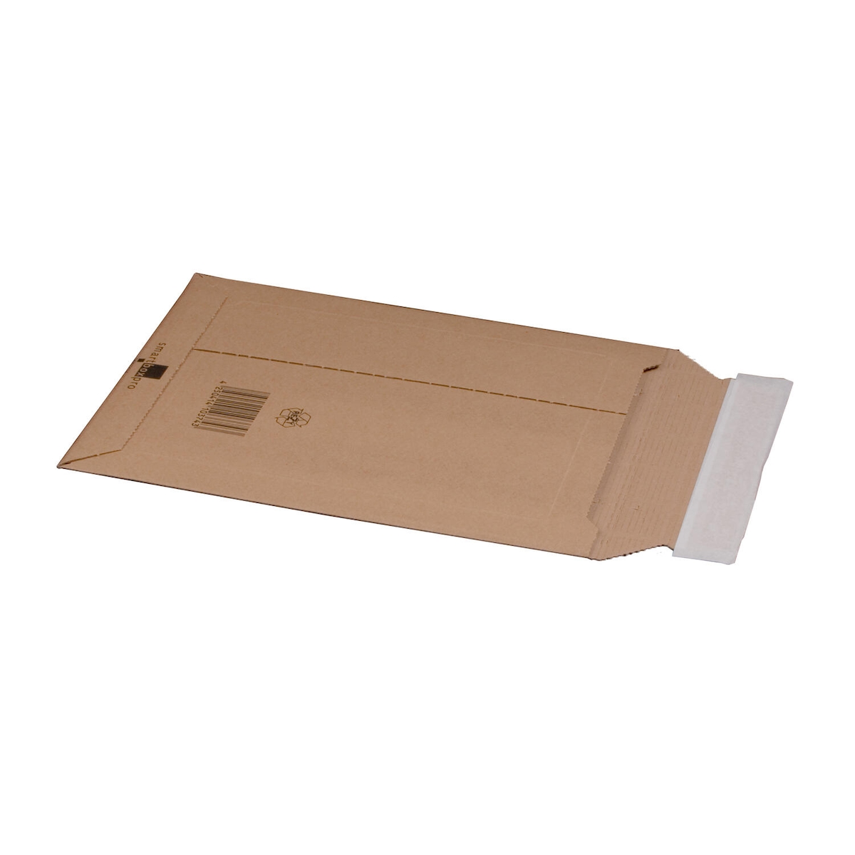 VEPATIM 100x Wellpappe Versandtaschen 248x340mm bis 50mm Höhe Selbstklebeverschluss Aufreißfaden für C4+ braun Image