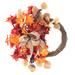 Abbie Home Ansuma 18" Handmade Fall Winter Berry & Leaf Wreath Silk in Orange | 18 H x 18 W x 2 D in | Wayfair FW-7004