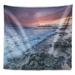 East Urban Home Seascape Sunset on Cape Trafalgar Beach Tapestry Polyester in Gray | 50 H x 60 W in | Wayfair CD2F962D029D4D319907C4A1704B9C34