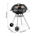 VEVOR 32" W Kettle Charcoal Grill Porcelain-Coated Grates/Ceramic in Black/Gray | 35 H x 32 W x 25 D in | Wayfair PGLCJKETTLE22IHXUV0