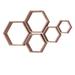 Latitude Run® 5 Piece Hexagon Paulownia Solid Wood Floating Shelf Wood in Brown | 13.4 H x 4 W x 15 D in | Wayfair 151A5F50778943DCBB3EC4CF35F3A8D6