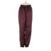 Nike Track Pants - High Rise: Burgundy Activewear - Women's Size X-Small