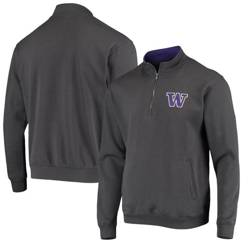 Colosseum Charcoal Washington Huskies Tortugas Logo-Jacke mit Viertelreißverschluss für Herren