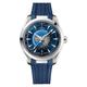 Omega Seamaster Aqua Terra Blue Dial Mens Blue Strap Watch
