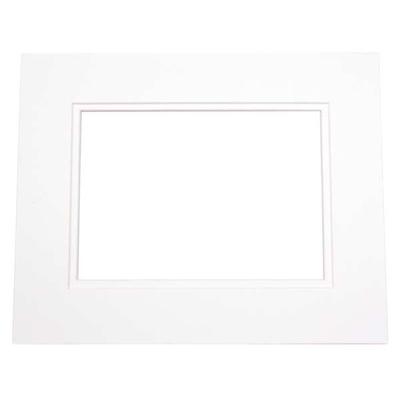 Double Mats, White/White 16" x 20" Outer Cut, 10 5/8" x 13 5/8" Inner Cut 10 Pack