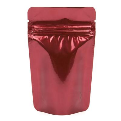 XS Smell Proof Resealable Pouch Bags Red Metallized High Barrier - Holds 1 Ounce Size: 3 1/8