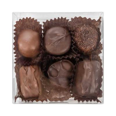 Half Dozen Truffle Size Chocolate Boxes with Inserts for 6 Candies Chocolates & Truffles Size: 4 1/4