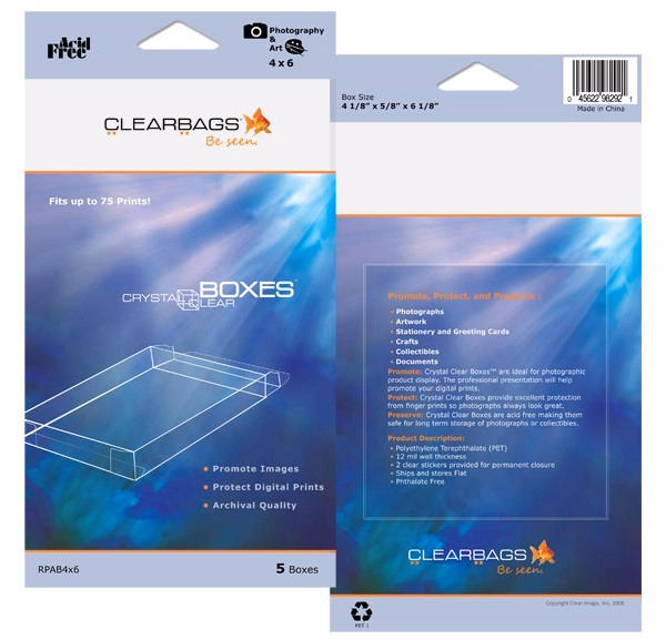 Crystal Clear Photo Boxes Retail Pack 8 5/8" x 5/8" x 11 1/8" 5 pack