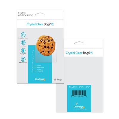 Crystal Clear Bags Flap Seal Retail Pack 4 5/16" x 4 5/16"