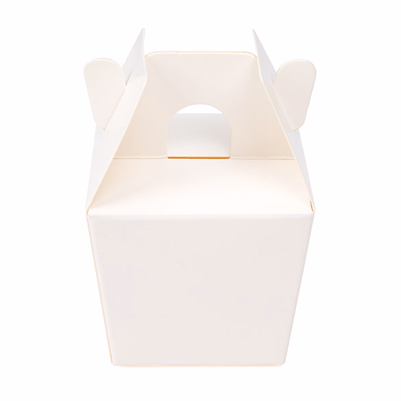 White Mini Take Out Boxes 25 Pieces 2 3/8" x 2" x 2 1/8" Clearbags