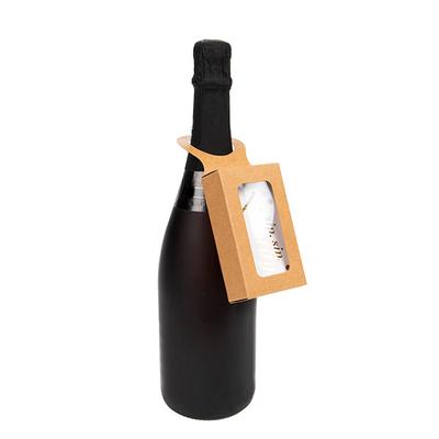 Wine Boxes - 2 1/4" x 1 1/8" x 3 7/8" Kraft Wine Bottle Box (25 Pieces) - ClearBags