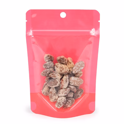 Pink Neon Stand Up Pouch w/ Hang Hole 4" x 2 3/8" x 6" 100 pack