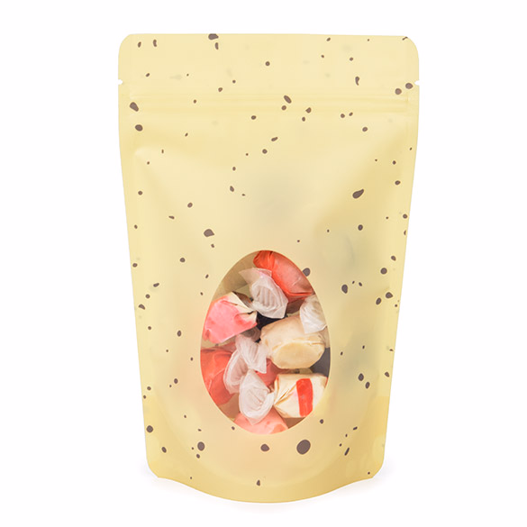 Yellow Speckled Egg Stand Up Zipper Pouch (25 Pieces)