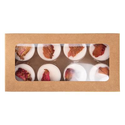 Kraft Artisan Candy Box Set, Round Insert 2 3/4" x 13/16" x 5 7/16" 25 pack