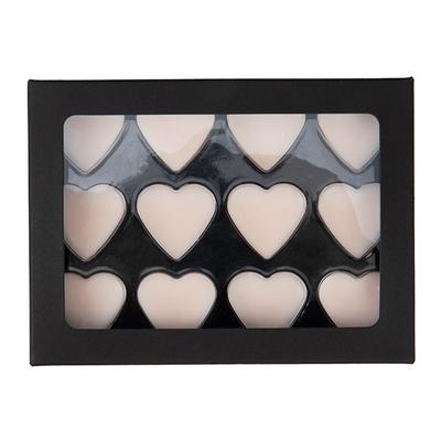 Black Kraft Artisan Candy Box Set, Heart Insert 4" x 13/16" x 5 7/16" 25 pack