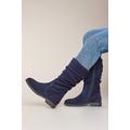 'Glacier Suede 2' Ladies Ruched Suede Boots