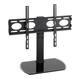 TTAP PED64F 470 mm TV Stand with Bracket - Black Glass, Black