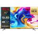 75" TCL 75C645K Smart 4K Ultra HD HDR QLED TV with Google Assistant, Silver/Grey