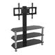 AVF SDCL900 900 mm TV Stand with Bracket - Black & Chrome, Silver/Grey,Black