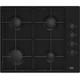 BEKO HIBG64120SB Gas Hob - Black, Black