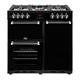 BELLING Kensington 90DFT 90 cm Dual Fuel Range Cooker - Black, Black