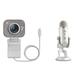 Logitech StreamCam Full HD USB-C Webcam & Yeti Professional USB Microphone Bundle - White & Silver