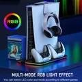 RGB Dual Controller Charging Dock for Playstation 5 Disc/Digital Led Cool Light Cooling Staion for