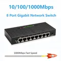 8 Port Gigabit Network Switch 1000Mbps RJ45 LAN Desktop Fast Ethernet Switching HUB Power Adapter
