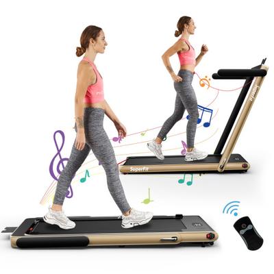 Costway 2.25HP 2 in 1 Folding Treadmill with APP S...