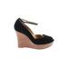 Guess Wedges: Pumps Platform Boho Chic Black Print Shoes - Women's Size 8 1/2 - Almond Toe