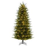 Vickerman 727317 - 6.5' x 42" Artificial Slim Georgian Fraser 1400 3mm Warm White LED Lights Pre-Lit Christmas Tree (K230566LED)
