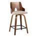 Carson Carrington Adrianna 24" Fixed-Height Counter Stool with Bent Wood Legs (Set of 2)