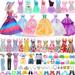 49Pcs Doll Clothes and Accessories Collection Including 4 Party Dresses 3 Fashion Dresses 5 Mini Dresses 2 Tops and Pants 5 Handbag 20 Shoes 10 Jewelry Accessories Random Stlye for 11.5 inch Girl Doll