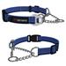 Tuff Pupper Martingale Collar for Dogs | Gentle Nylon & Steel Chain Limited Cinch Design is Perfect for Training | Dual Leash Attachment Points | Durable Quick Release Buckle | Sizing for All Breed