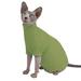Sphynx Cats Shirt Cat Turtleneck Cotton Sweater Pullover Kitten T-Shirts with Sleeves Cat Pajamas Jumpsuit for Sphynx Cornish Rex Devon Rex Peterbald (Medium (Pack of 1) Green Yellow)