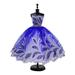 Fashion Ballet Tutu Dress for 11.5 Doll Clothes Outfits 1/6 Doll Accessories Rhinestone 3-Layer Skirt Ball Party Gown (RoyalBlue)
