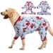 LovinPet Giant Big Dog Pajamas Rabbit and Wild Horse Print Lightweight Stretchy Pullover Dog Jammies Full Coverage Large Breed Dog Onesie Pet PJ s/Medium