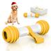 PETGEEK Interactive Dog Toys Automatic Toys for Dogs to Keep Them Busy Electronic Dog Bones with Safe & Durable Material Equipped with Rechargeable USB (Yellow)