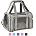 Henkelion Cat Carriers Dog Carrier Pet Carrier for Small Medium Cats Dogs Puppies up to 15 Lbs TSA Airline Approved Small Dog Carrier Soft Sided Collapsible Travel Puppy Carrier - Grey