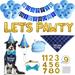 STMK Dog Birthday Party Supplies Dog Birthday Bandana Boy with Dog Birthday Party Number Hat Bowtie Cake Toy Lets Pawty Paw Balloons Dog Happy Birthday Banner for Dog Puppy Birthday Party Supplies